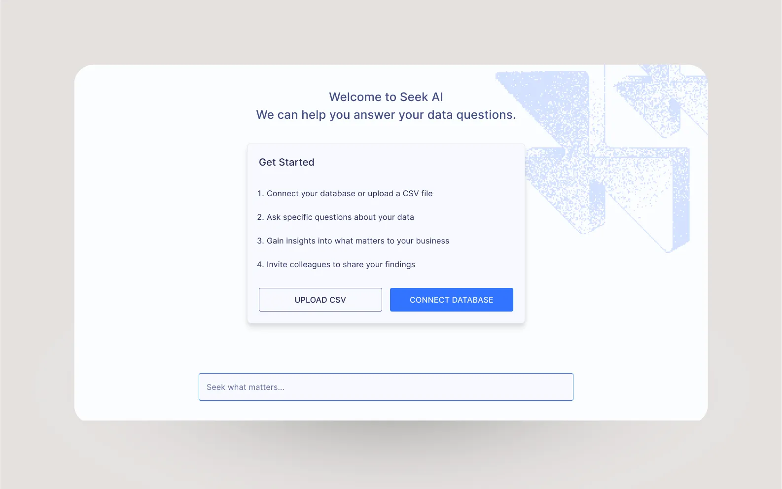 Redesigning Seek AI — Seek AI, Web, 2023